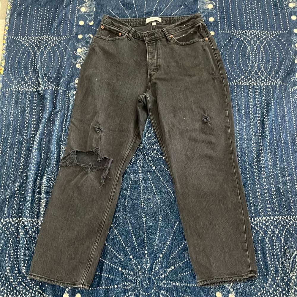 A&F Curve Love The Dad High Rise Jean